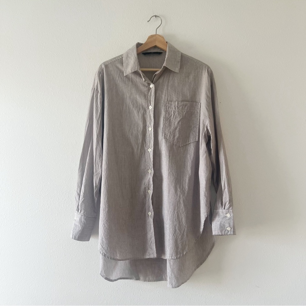 WITHBLACK THE LABEL | Hannah Striped Long Sleeve Shirt | M